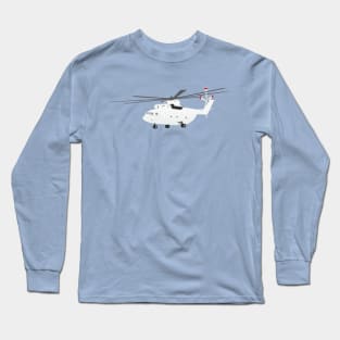 White Heavy Russian Helicopter Mi-26 Long Sleeve T-Shirt